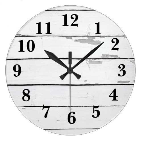 Shiplap Rustic Farmhouse Large Clock