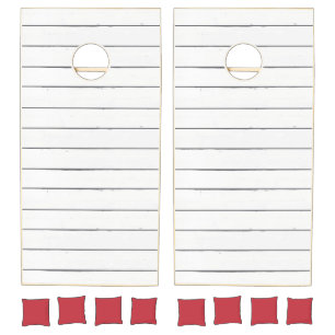 Shiplap Rustic Wood Style Cornhole Set