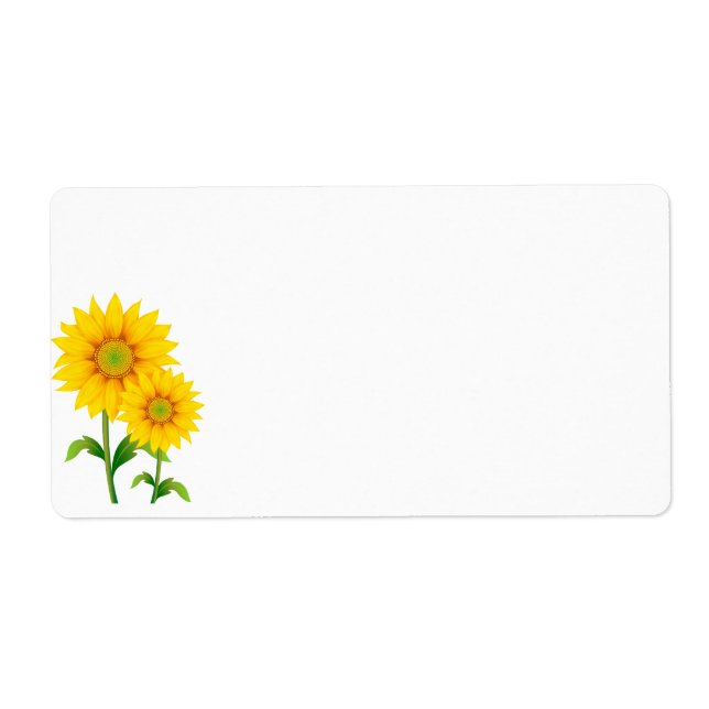 Shipping Address Labels-Sunflowers Label (Front)