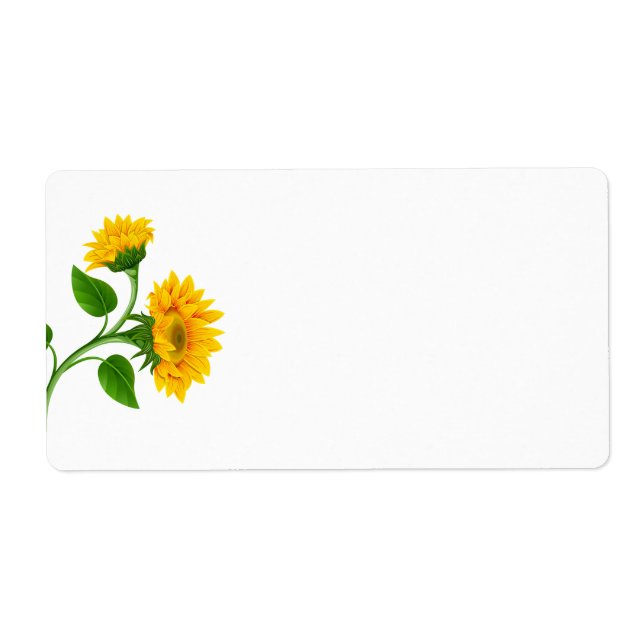 Shipping Address Labels-Sunflowers Label (Front)