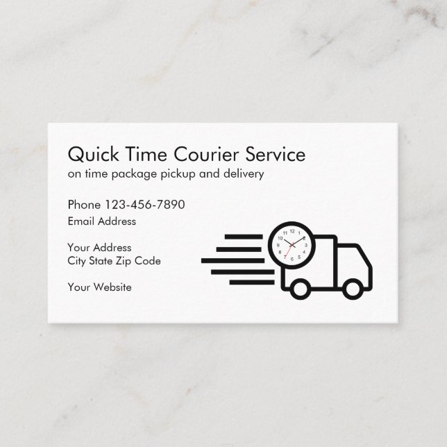 Shipping And Package Courier Business Card (Front)