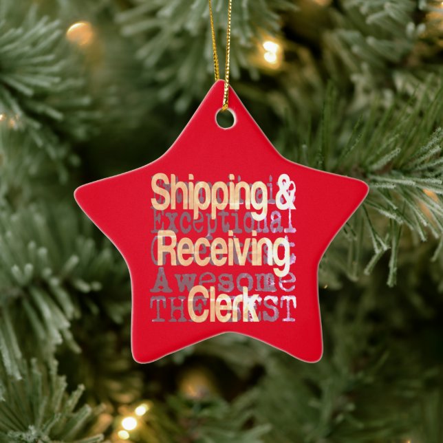Shipping and Receiving Clerk Extraordinaire Ceramic Ornament (Tree)