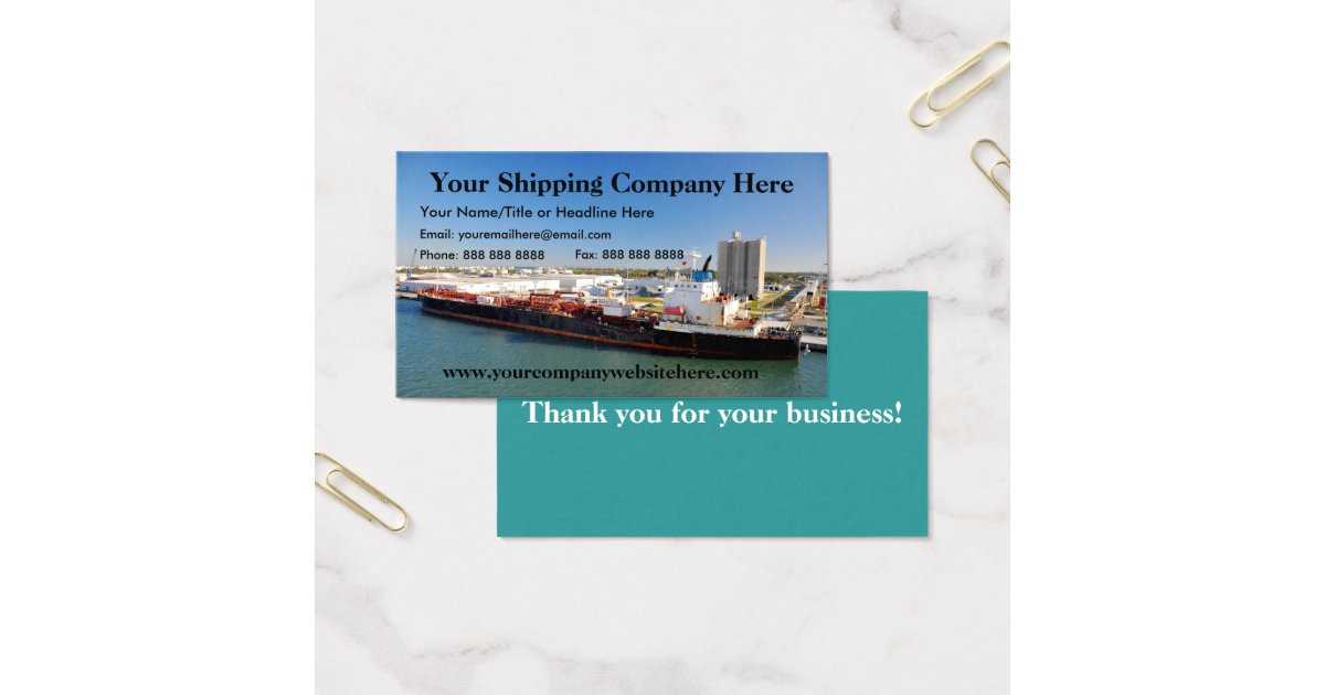 Shipping Company Business Card Zazzle
