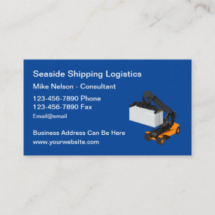 Shipping Container Handling And Logistics Business Card