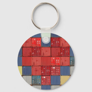 Shipping Container Heart Keychain