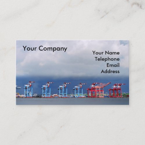 Shipping Cranes and Containers Business Cards