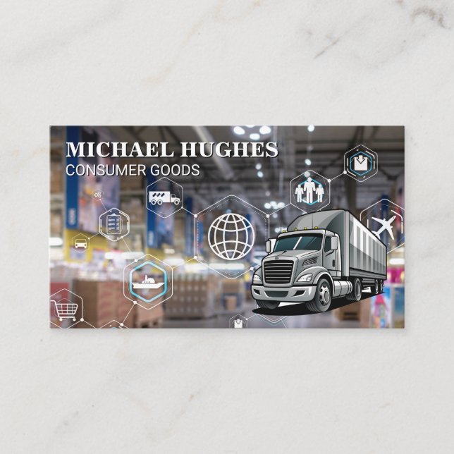 Shipping Delivery System | Truck Driver Business Card (Front)