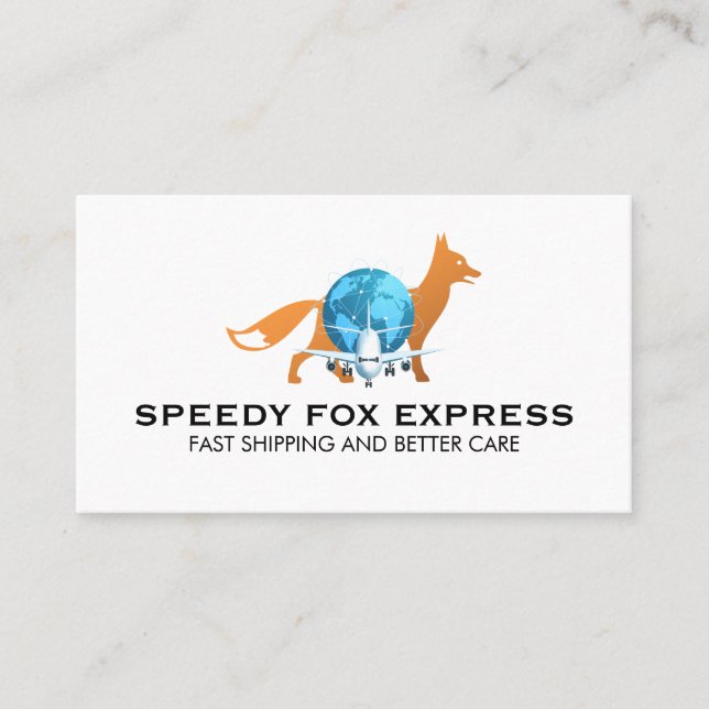 Shipping Icon | Delivery Courier | Logistics Business Card (Front)