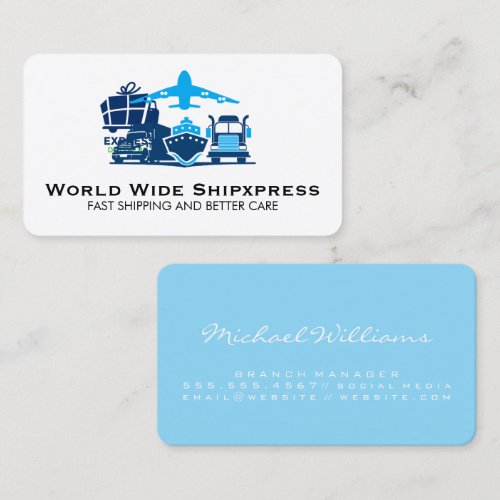 Shipping Icon | Delivery Services | Transport Business Card