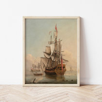 Shipping in a Calm | Peter Monamy Poster