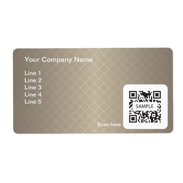 Shipping Label Template Generic Brown Frame | Zazzle