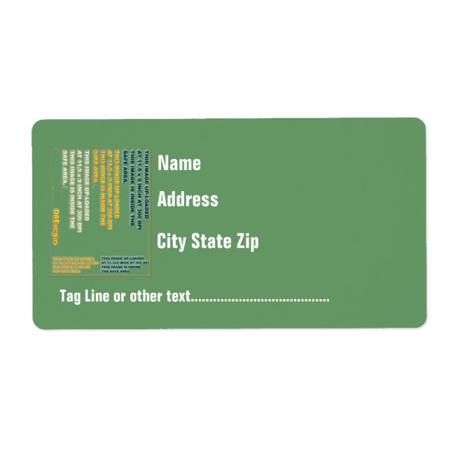 Shipping Label Template Please View Notes (Front)