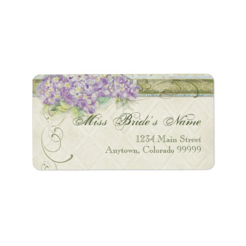 Shipping Labels - Vintage Style Lilac Hydrangea