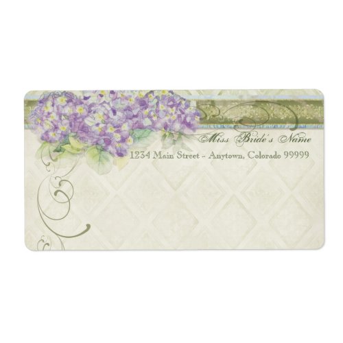 Shipping Labels - Vintage Style Lilac Hydrangea