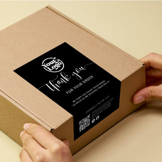 Shipping Logo QR Code Packaging Box Seal Label