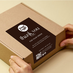 Shipping Logo QR Code Terracotta Box Seal Label