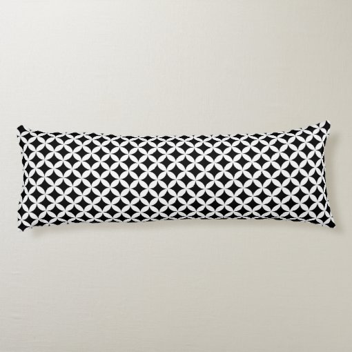 Shippo Japanese Black And White Geometric Pattern Body Pillow Zazzle