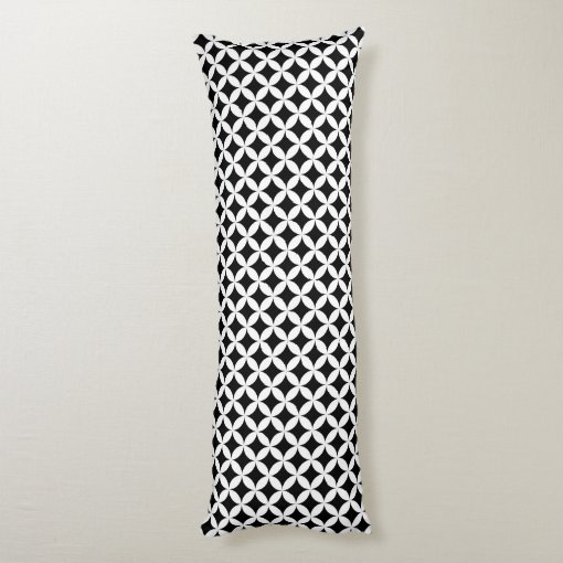 Shippo Japanese Black And White Geometric Pattern Body Pillow Zazzle
