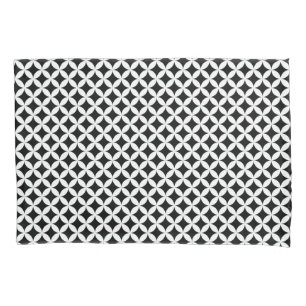 Shippo Japanese Black And White Geometric Pattern Pillow Case