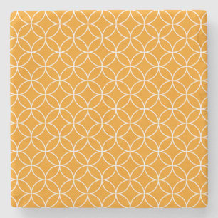 Shippo Motive Orange and White Stone Coaster