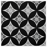 Shippo with Flower Motif, Black, White and Gray Fabric