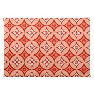 Shippo with Flower Motif, Mandarin Orange Placemat
