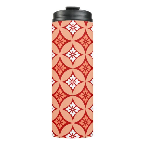 Shippo with Flower Motif Mandarin Orange  Thermal Tumbler