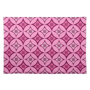 Shippo with Flower Motif, Pink and Burgundy Placemat