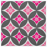 Shippo with Flower Motif, Pink and Silver Gray Fabric