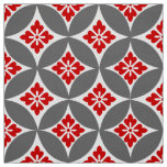 Shippo with Flower Motif, Red, White and Gray Fabric