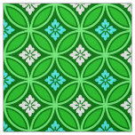 Shippo with Flower Motif, Shades of Jade Green Fabric