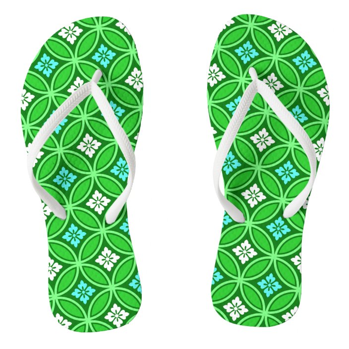 Jade Green Flip Flops | Zazzle 