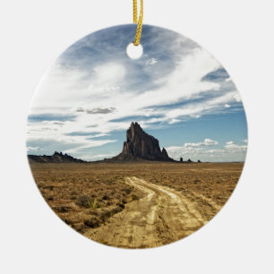 Shiprock New Mexico Mountain Southwest Landscape Ceramic Ornament