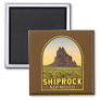 Shiprock New Mexico Retro Emblem Art Vintage Magnet