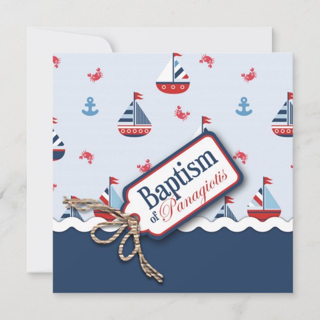 Ships Ahoy! Baptism Square_Panagiotis Invitation (Front)