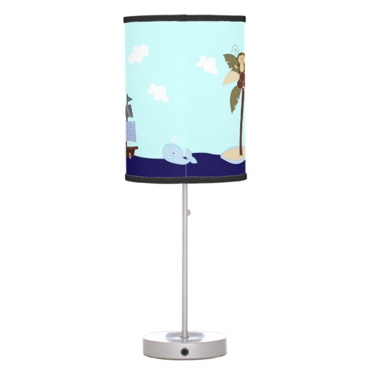 Ships Ahoy Nautical Nursery Lamp (Back)