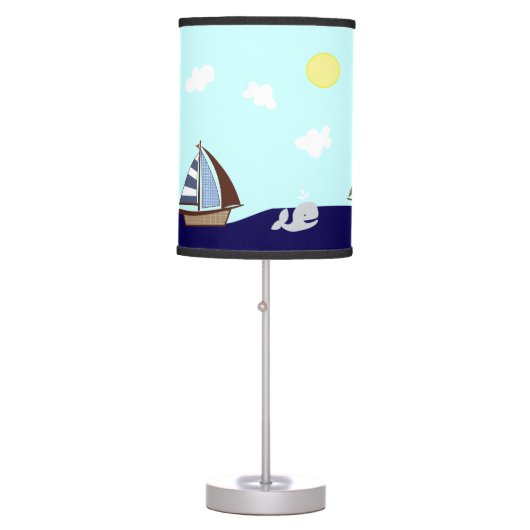 Ships Ahoy Nautical Nursery Lamp (Front)