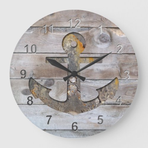 Ships Anchor Large Clock