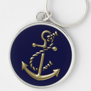 Ship's Anchor Nautical Marine-Themed Gift Keychain