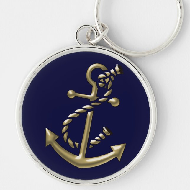Ship's Anchor Nautical Marine-Themed Gift Keychain (Front)
