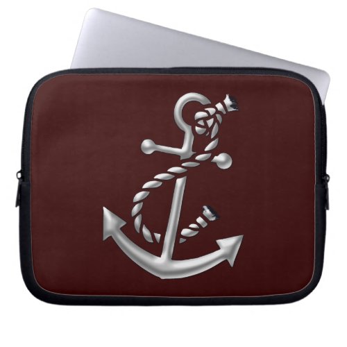 Ships Anchor Nautical Marine_Themed Gift Laptop Sleeve