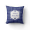 Ship's Anchor Navy Blue Nautical Pillow