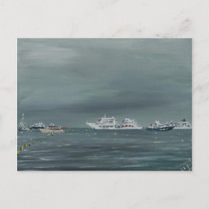 Ships and boats at Cannes 2014 Postcard