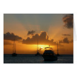 Ships and Sunset Tropical Seascape