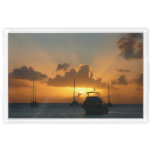 Ships and Sunset Tropical Seascape Acrylic Tray