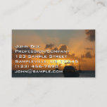 Ships and Sunset Tropical Seascape Business Card