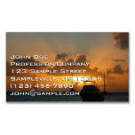 Ships and Sunset Tropical Seascape Business Card Magnet