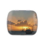 Ships and Sunset Tropical Seascape Candy Tin