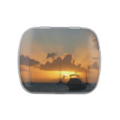 Ships and Sunset Tropical Seascape Candy Tin (Top)