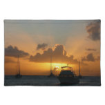 Ships and Sunset Tropical Seascape Cloth Placemat